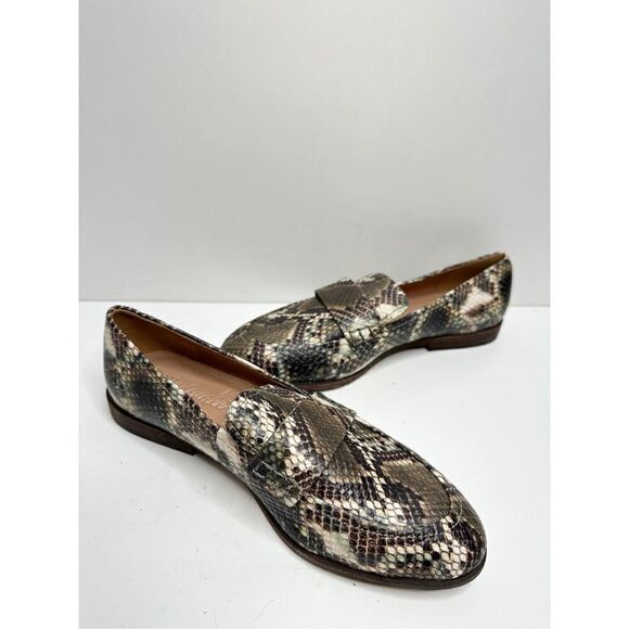 Madewell The Alex Loafer Size 5 in Deep Woodland Multi Snake Embossed Leather - Picture 5 of 11